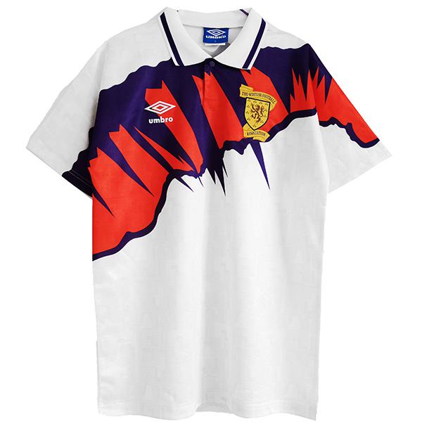 Scotland away retro soccer jersey match men's sportswear football shirt white 1992-1993